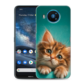 Силиконовый чехол на Nokia 8.3 с принтом котенок Силиконовый чехол на Nokia 8.3 с принтом котенок