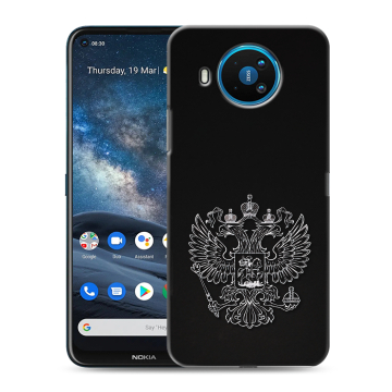 Силиконовый чехол на Nokia 8.3 с принтом Герб России