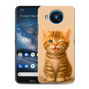 Силиконовый чехол на Nokia 8.3 с принтом котенок Силиконовый чехол на Nokia 8.3 с принтом котенок