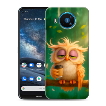 Силиконовый чехол на Nokia 8.3 с принтом сова Силиконовый чехол на Nokia 8.3 с принтом сова
