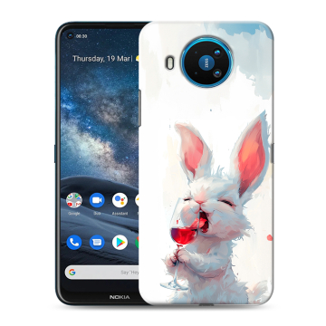 Силиконовый чехол на Nokia 8.3 с принтом кролик зайчик
