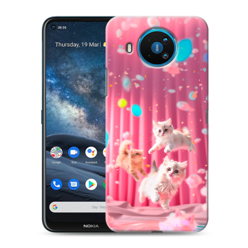Силиконовый чехол на Nokia 8.3 с принтом милые котики