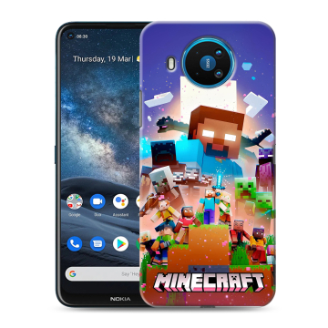 Силиконовый чехол на Nokia 8.3 с принтом Майнкрафт Minecraft Силиконовый чехол на Nokia 8.3 с принтом Майнкрафт Minecraft