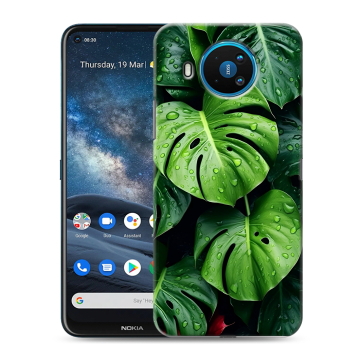 Силиконовый чехол на Nokia 8.3 с принтом Листья Силиконовый чехол на Nokia 8.3 с принтом Листья