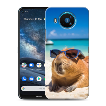 Силиконовый чехол на Nokia 8.3 с принтом Капибара Силиконовый чехол на Nokia 8.3 с принтом Капибара