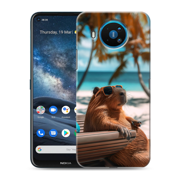 Силиконовый чехол на Nokia 8.3 с принтом Капибара Силиконовый чехол на Nokia 8.3 с принтом Капибара