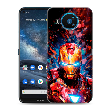 Силиконовый чехол на Nokia 8.3 с принтом Железный человек Ironman Силиконовый чехол на Nokia 8.3 с принтом Железный человек Ironman