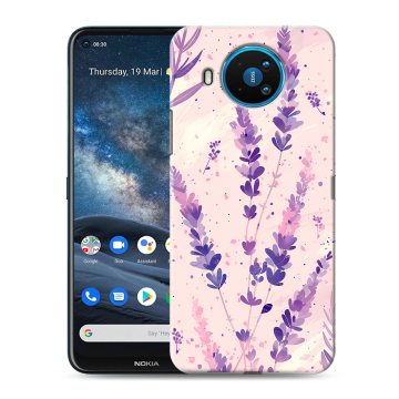 Силиконовый чехол на Nokia 8.3 с принтом цветы лаванда Силиконовый чехол на Nokia 8.3 с принтом цветы лаванда