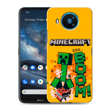 Силиконовый чехол на Nokia 8.3 с принтом Майнкрафт Minecraft Силиконовый чехол на Nokia 8.3 с принтом Майнкрафт Minecraft