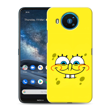 Силиконовый чехол на Nokia 8.3 с принтом спанчбоб спанч боб