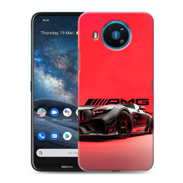Силиконовый чехол на Nokia 8.3 с принтом Мерседес Mercedes AMG