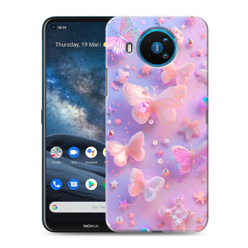 Силиконовый чехол на Nokia 8.3 с принтом Бабочки