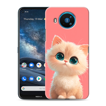 Силиконовый чехол на Nokia 8.3 с принтом Розовый котенок