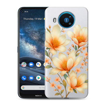 Силиконовый чехол на Nokia 8.3 с принтом Цветы