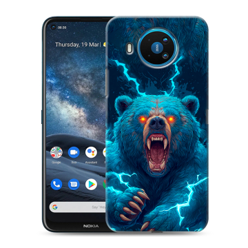 Силиконовый чехол на Nokia 8.3 с принтом Медведь