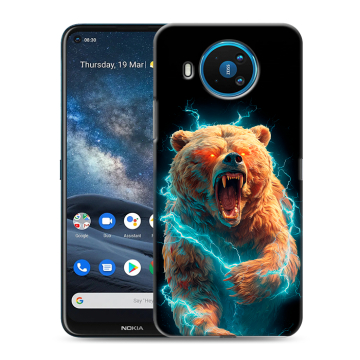 Силиконовый чехол на Nokia 8.3 с принтом Медведь