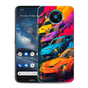 Силиконовый чехол на Nokia 8.3 с принтом Тачки