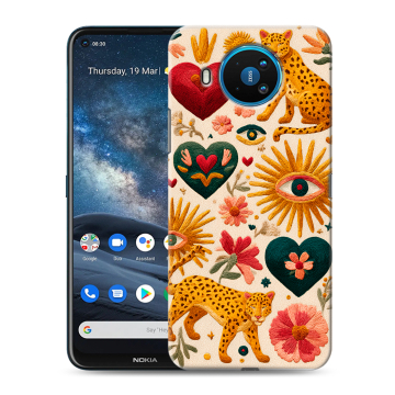 Силиконовый чехол на Nokia 8.3 с принтом Модный принт