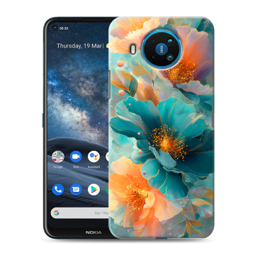 Силиконовый чехол на Nokia 8.3 с принтом Цветы