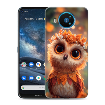Силиконовый чехол на Nokia 8.3 с принтом Милая сова