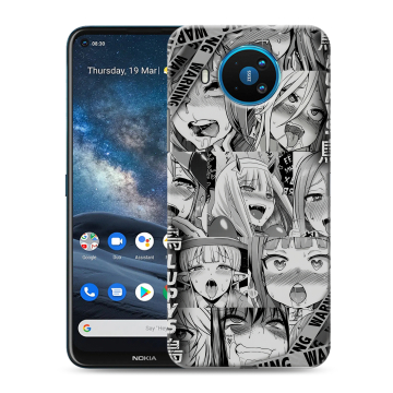 Силиконовый чехол на Nokia 8.3 с принтом Ahegao Ахегао Аниме