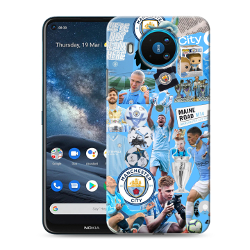 Силиконовый чехол на Nokia 8.3 с принтом Man City Манчестер Сити