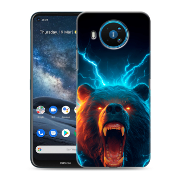 Силиконовый чехол на Nokia 8.3 с принтом Медведь
