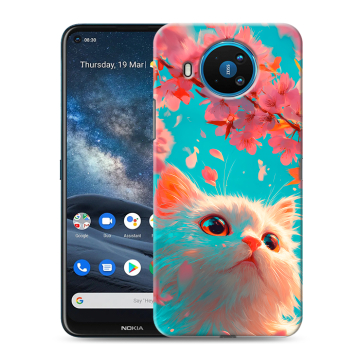 Силиконовый чехол на Nokia 8.3 с принтом Красивый кот