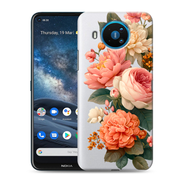 Силиконовый чехол на Nokia 8.3 с принтом цветы