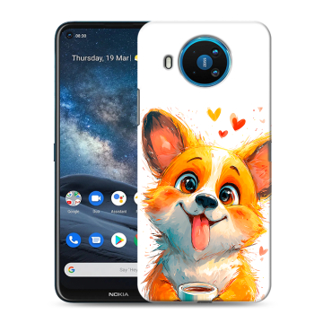 Силиконовый чехол на Nokia 8.3 с принтом корги