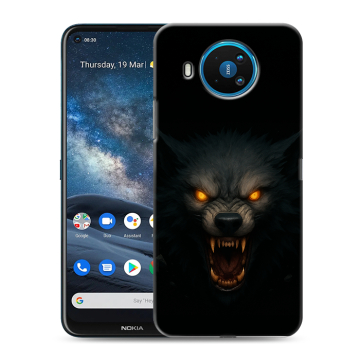Силиконовый чехол на Nokia 8.3 с принтом Волк