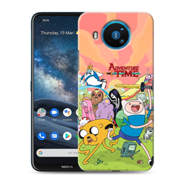 Силиконовый чехол на Nokia 8.3 с принтом Adventure time Время приключений