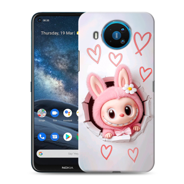 Силиконовый чехол на Nokia 8.3 с принтом Labubu Лабубу
