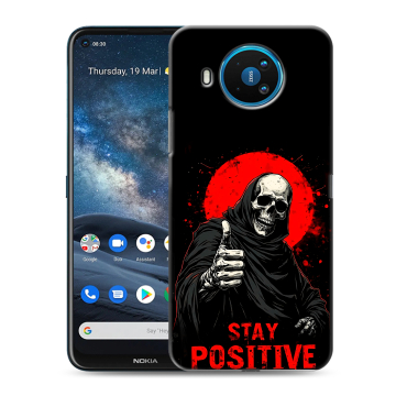 Силиконовый чехол на Nokia 8.3 с принтом смешной скелет