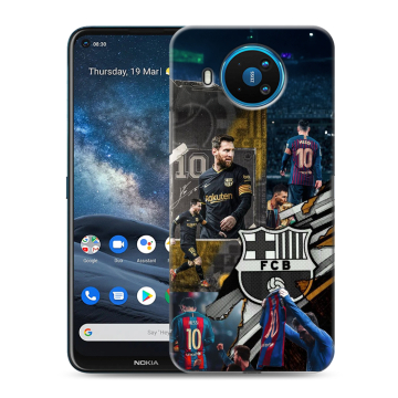 Силиконовый чехол на Nokia 8.3 с принтом Messi Barcelona Силиконовый чехол на Nokia 8.3 с принтом Messi Barcelona