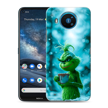 Силиконовый чехол на Nokia 8.3 с принтом Новый год гринч