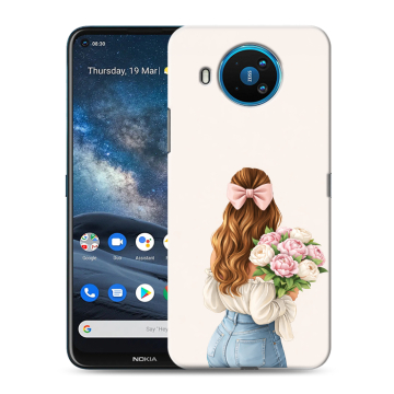Силиконовый чехол на Nokia 8.3 с принтом женский