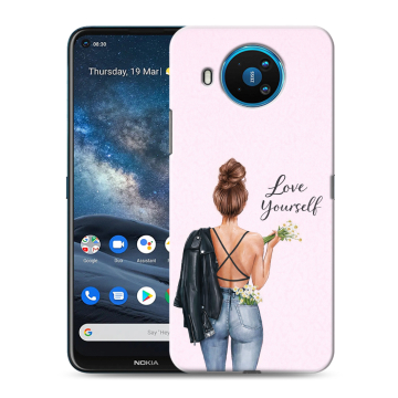 Силиконовый чехол на Nokia 8.3 с принтом женский