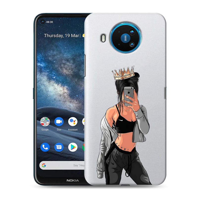 Силиконовый противоударный чехол на Nokia 8.3 с принтом Женские принты Силиконовый противоударный чехол на Nokia 8.3 с принтом Женские принты