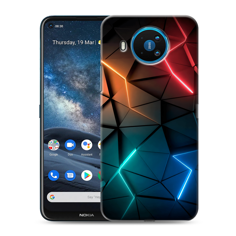 Силиконовый чехол на Nokia 8.3 с принтом Абстракция неон Силиконовый чехол на Nokia 8.3 с принтом Абстракция неон