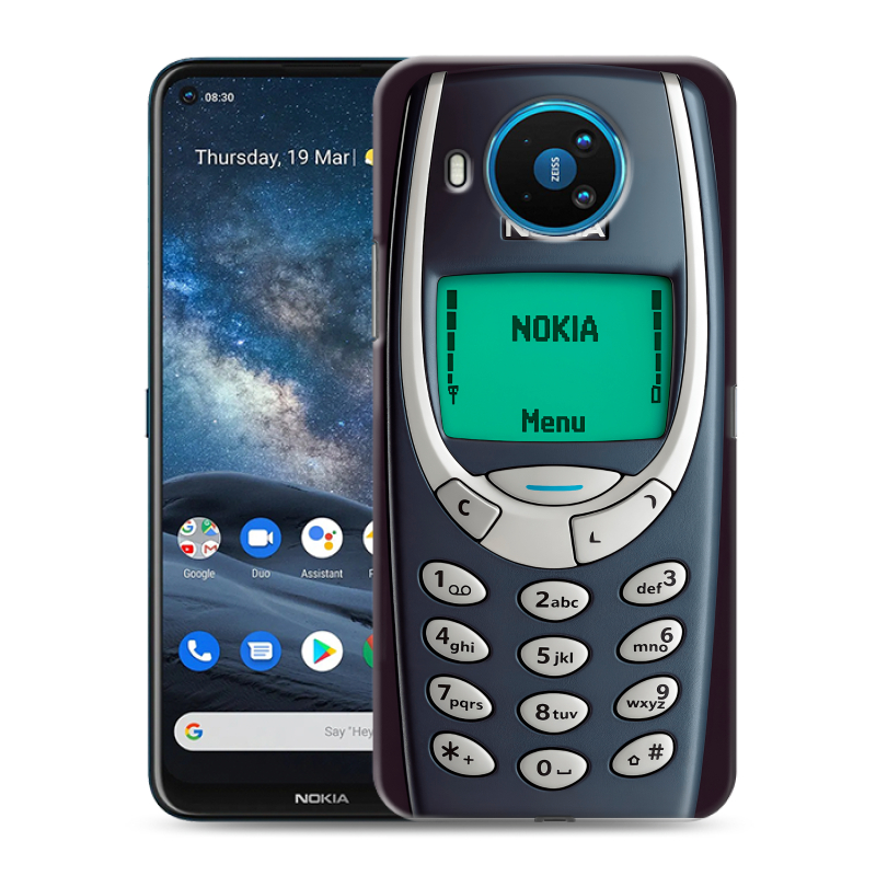 Силиконовый чехол на Nokia 8.3 с принтом Старый телефон Силиконовый чехол на Nokia 8.3 с принтом Старый телефон