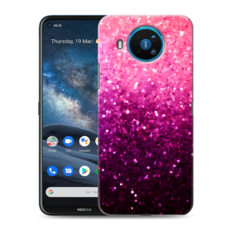 Силиконовый чехол на Nokia 8.3 с принтом Блестки Силиконовый чехол на Nokia 8.3 с принтом Блестки