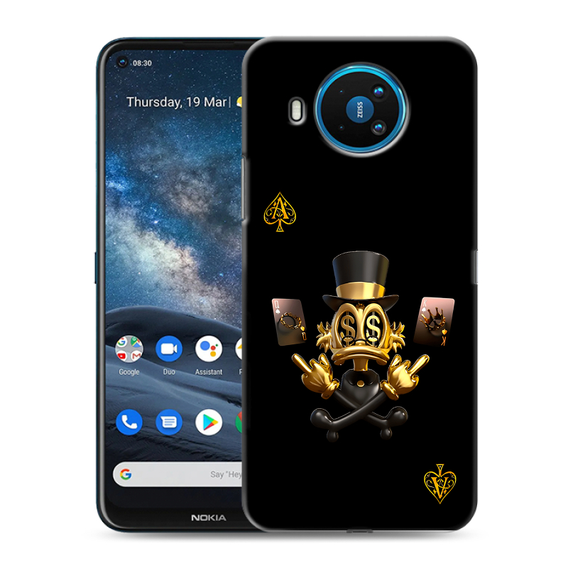 Силиконовый чехол на Nokia 8.3 с принтом Золотой скрудж макдак Силиконовый чехол на Nokia 8.3 с принтом Золотой скрудж макдак