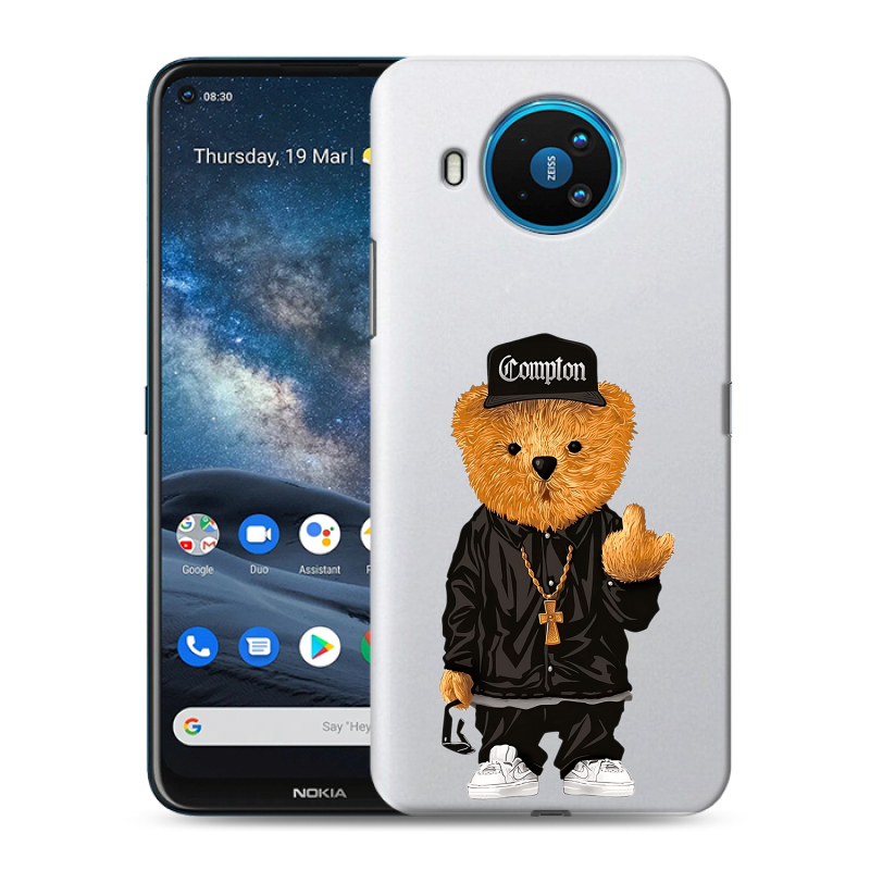 Силиконовый чехол на Nokia 8.3 с принтом Плюшевый медведь Силиконовый чехол на Nokia 8.3 с принтом Плюшевый медведь
