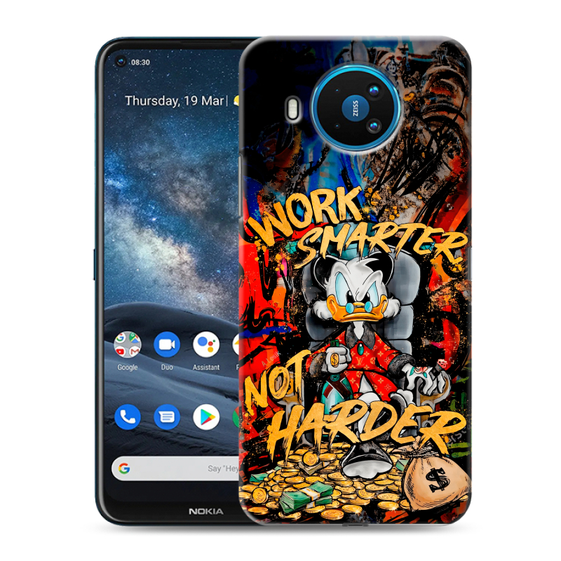 Силиконовый чехол на Nokia 8.3 с принтом Дональд Дак Деньги Силиконовый чехол на Nokia 8.3 с принтом Дональд Дак Деньги