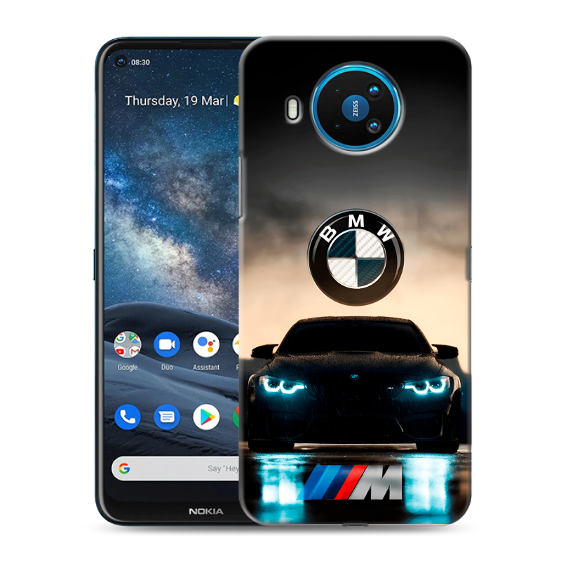 Силиконовый противоударный чехол на Nokia 8.3 с принтом БМВ BMW Силиконовый противоударный чехол на Nokia 8.3 с принтом БМВ BMW