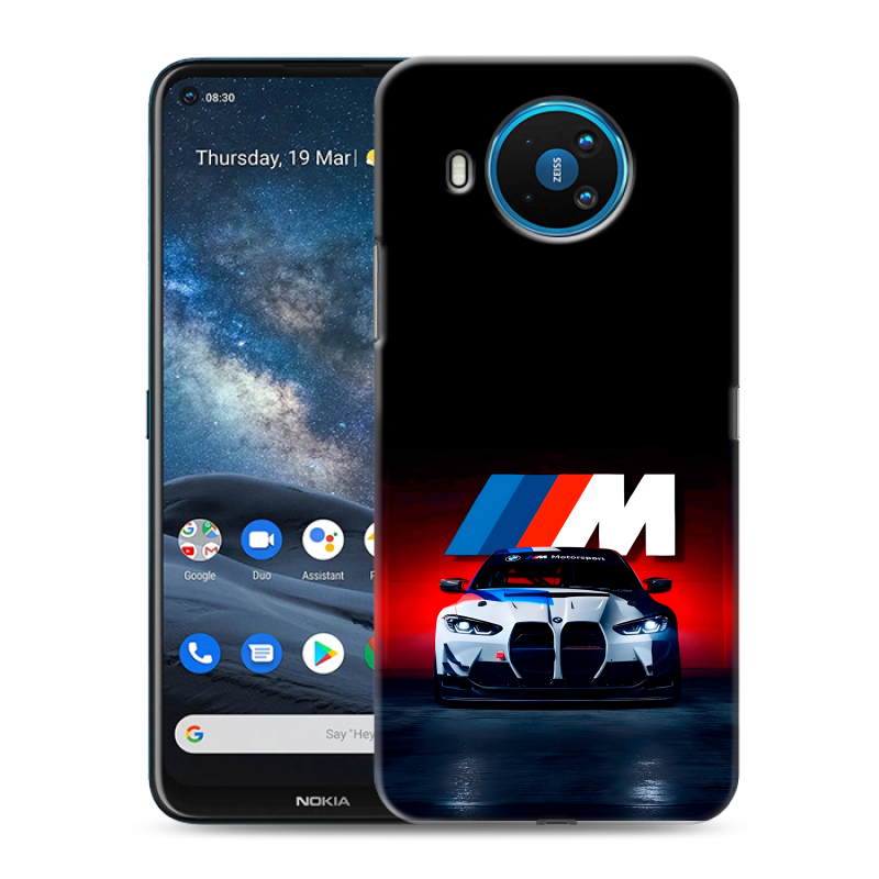 Силиконовый противоударный чехол на Nokia 8.3 с принтом БМВ BMW Силиконовый противоударный чехол на Nokia 8.3 с принтом БМВ BMW