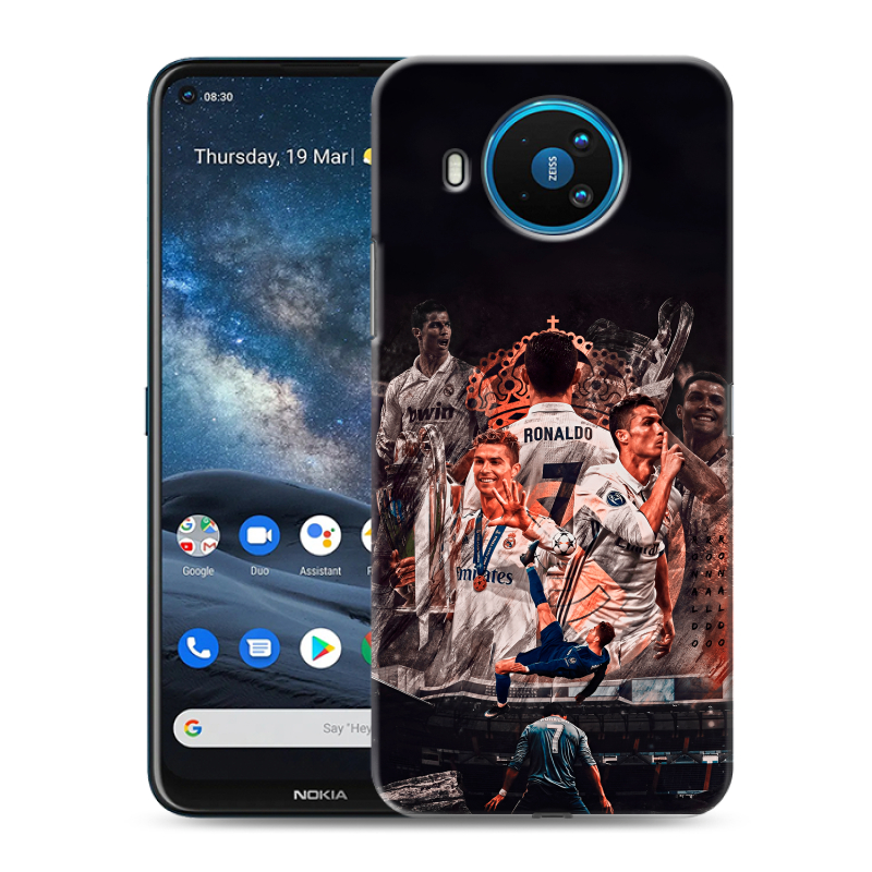 Силиконовый чехол на Nokia 8.3 с принтом Реал Роналдо Real Ronaldo Силиконовый чехол на Nokia 8.3 с принтом Реал Роналдо Real Ronaldo