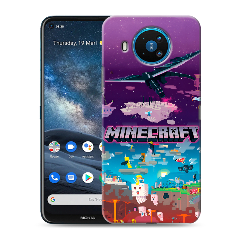 Силиконовый чехол на Nokia 8.3 с принтом Майнкрафт Minecraft Силиконовый чехол на Nokia 8.3 с принтом Майнкрафт Minecraft