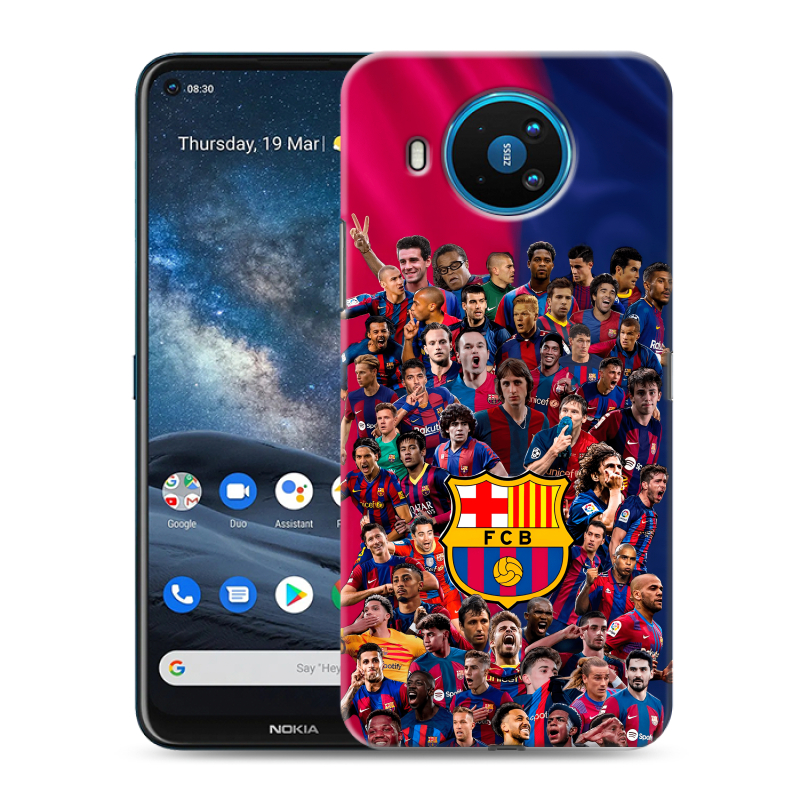Силиконовый противоударный чехол на Nokia 8.3 с принтом Барселона Barcelona Силиконовый противоударный чехол на Nokia 8.3 с принтом Барселона Barcelona